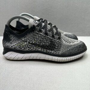 Nike Free RN Flyknit 2018 Womens Size 8 Shoes Oreo Black White Running Sneaker